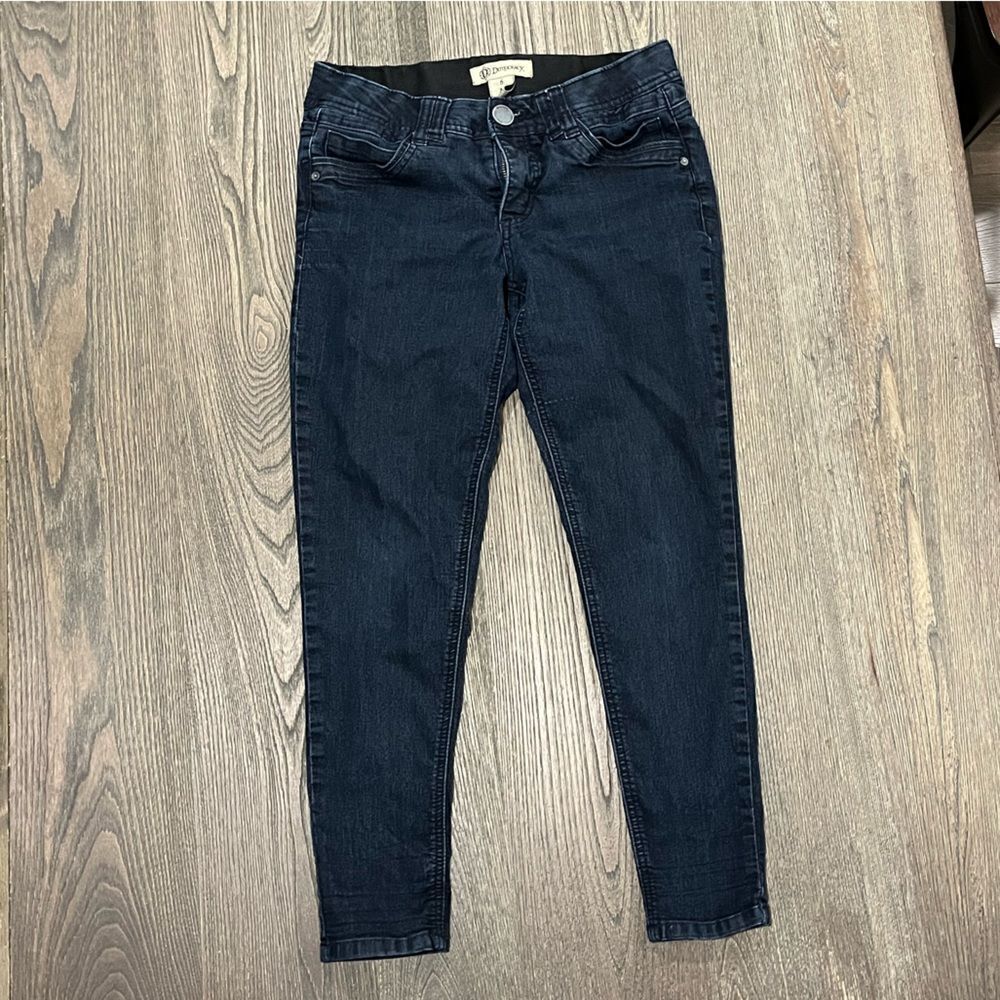Democracy Womens 6 "Ab" Solution Skinny Jeans Stretch Denim Dark Wash Blue